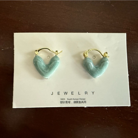 NWOT Tortoise heart earrings - Picture 1 of 3